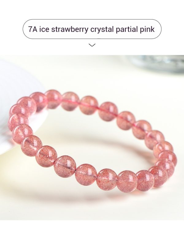 Five Elements Energy Chakra Bracelet - Natural Strawberry Rose Quartz, for Romantic Healing and Emotional Balance. Stone for Attracting Love and Marriage Compatibility. - Image 4