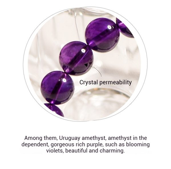 Natural Wealth Attraction Uruguayan Crystal Bracelet, Chakra Healing Gift Bracele - Image 5