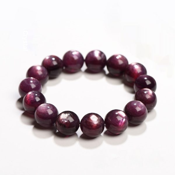 Five Elements Elemental Energy Chakra Bracelet - Pure natural purple mica, for spiritual awakening and energy balance (soul gem handmade gift)