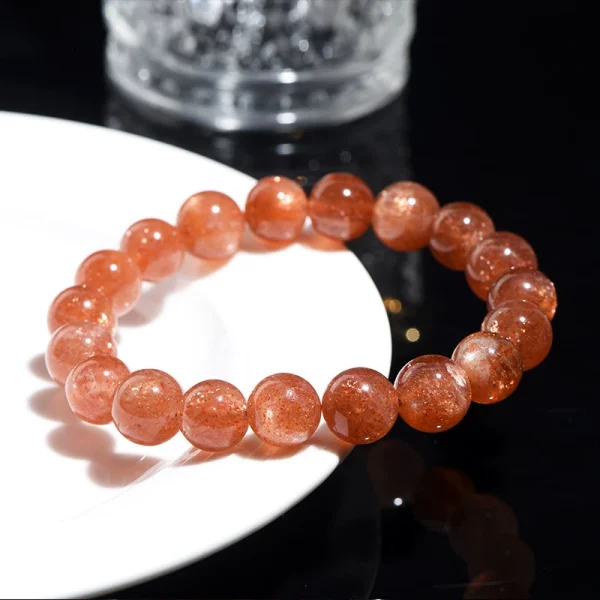 Five Elements Energy Chakra Bracelet - Natural Golden Sun Agate, Facilitating Energy Flow and Spiritual Healing (Luxurious Gift of Divine Sun Energy) - Image 2