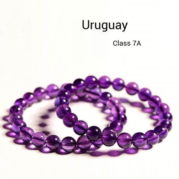 Natural Wealth Attraction Uruguayan Crystal Bracelet, Chakra Healing Gift Bracele - Image 3