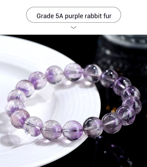 Fire Element Energy Wheel Bracelet - Natural Purple Amethyst with Nubuck Texture, Energy Balance and Spiritual Protection (Yoga Gift Set) - Image 3