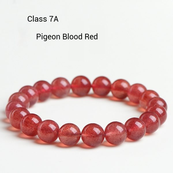 Five Elements Energy Chakra Bracelet - Natural Strawberry Rose Quartz, for Romantic Healing and Emotional Balance. Stone for Attracting Love and Marriage Compatibility. - Image 3