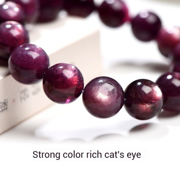 Five Elements Elemental Energy Chakra Bracelet - Pure natural purple mica, for spiritual awakening and energy balance (soul gem handmade gift) - Image 3