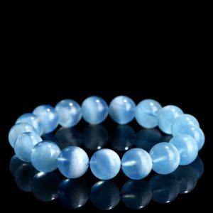 Five Elements Chakra Bracelet - Natural Aquamarine for Energy Balance & Heart Chakra Activation (Sacred Ocean Gift Set)"