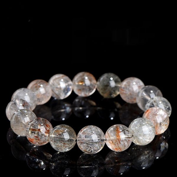 Natural Black Gold Super Seven Bracelet Black Titanium Crystal Universal Stone Chakra Healing Energy Collector's Edition Gift - Image 4
