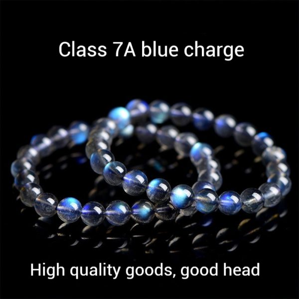 Wishing Stone Natural Grey Moonlight Crystal Jewelry Bracelet Meditation Energy Healing Bracelet - Image 3