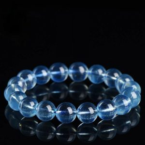 "Five Elements Chakra Bracelet - Natural Aquamarine for Energy Balance & Mindfulness Wisdom