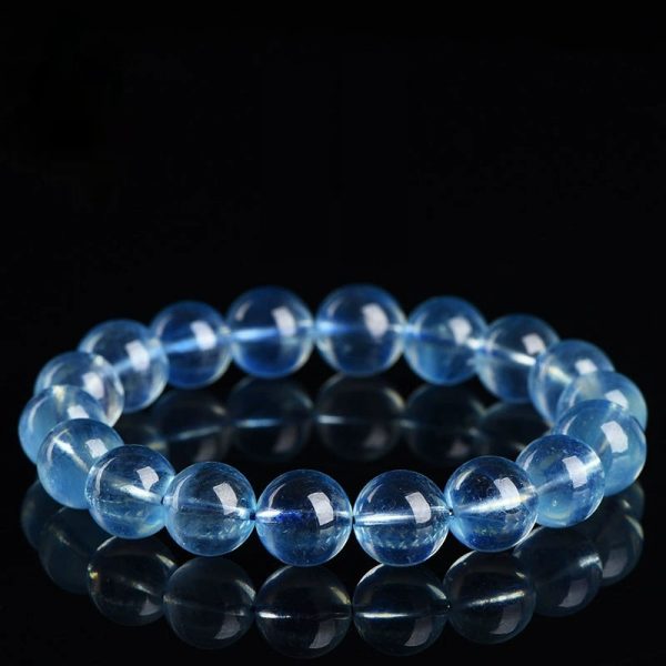 "Five Elements Chakra Bracelet - Natural Aquamarine for Energy Balance & Mindfulness Wisdom