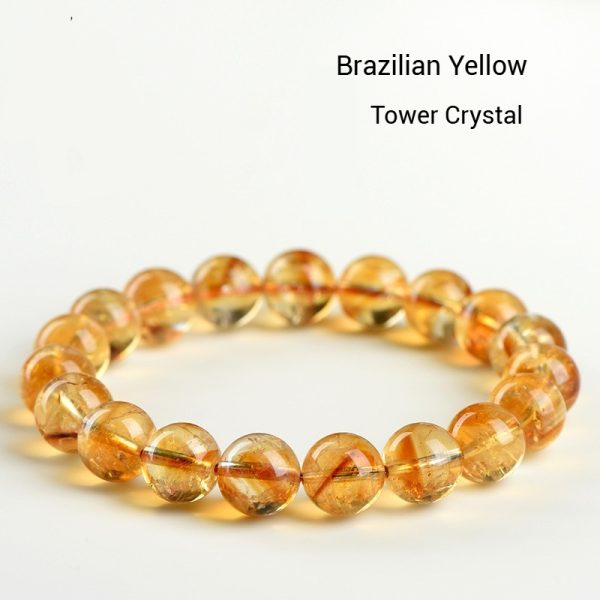 Natural citrine pyramid bracelet, chakra healing, energy wealth, gemstone bead jewelry, collector's edition gift - Image 3
