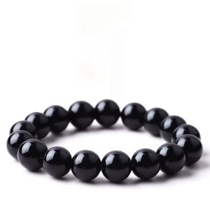Five Elements Elemental Energy Wheel Bracelet - Natural Black Basalt, Promotes Energy Flow and Spiritual Detoxification (Handcrafted Gift by Divine Guardian)