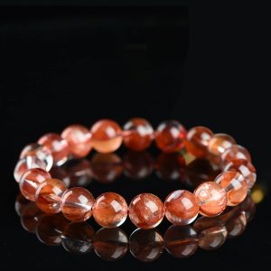 "Five Elements Energy Shield Spirit Charm Bracelet - Made of pure natural red jasper, used for energy protection and spiritual protection (Sacred Flame Pattern Collection )"