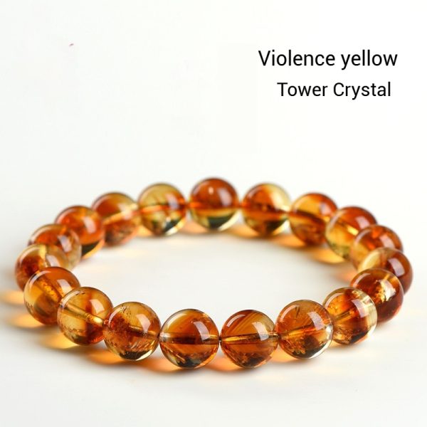 Natural citrine pyramid bracelet, chakra healing, energy wealth, gemstone bead jewelry, collector's edition gift - Image 2