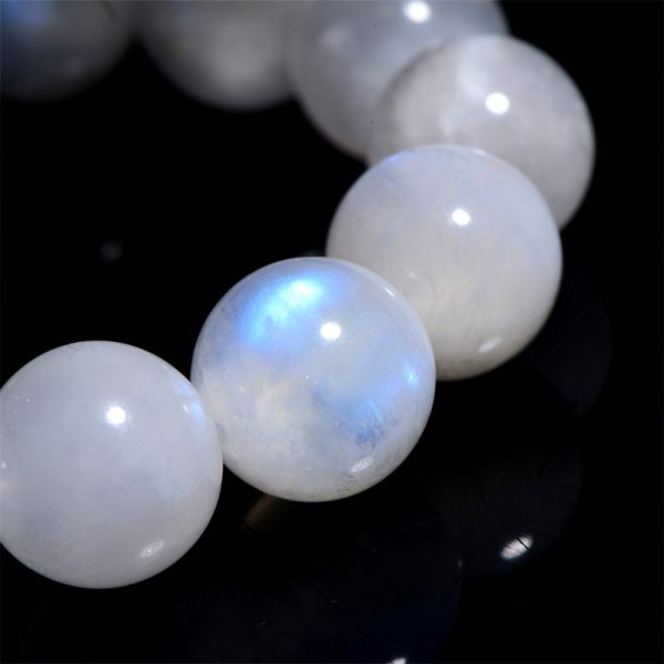 Natural Blue Moonlight Bead Bracelet White Blue Moonlight Stone Bracelet Energy Stone Healing Gift Gift - Image 3