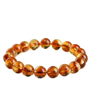 Natural citrine pyramid bracelet, chakra healing, energy wealth, gemstone bead jewelry, collector's edition gift
