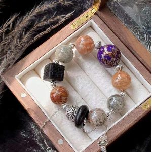 "Five Elements Chakra Bracelet - Natural Agate for Energy Flow & Spiritual Balance (Sacred Guardian Handcrafted Beadwork Gift Set)"
