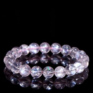 Five Elements Elemental Energy Chakra Bracelet - Pure Natural Pink Quartz, for Emotional Balance and Activation of the Heart Chakra (Sacred Love Handmade Beaded Gift Set)