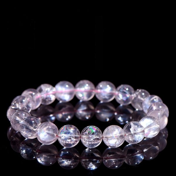Five Elements Elemental Energy Chakra Bracelet - Pure Natural Pink Quartz, for Emotional Balance and Activation of the Heart Chakra (Sacred Love Handmade Beaded Gift Set)