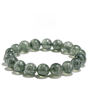 Natural Cat’s Eye Green Apatite Chakra Balance Healing Pendant String – Five Elements Energy – Wealth String Jewelry Stone Necklace