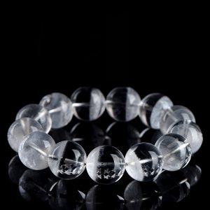 Natural Brazilian Ghoststone Tower-shaped Energy Crystal Bracelet for Chakra Healing and Five Elements Energy Crystal Jewelry Handcrafted