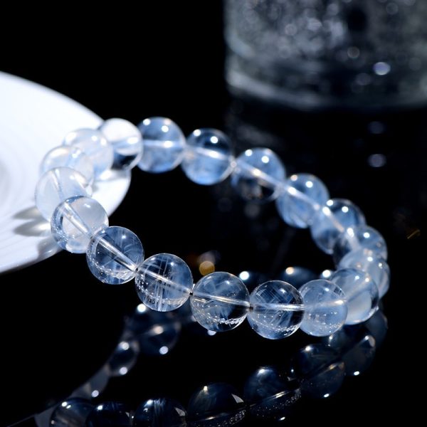 "Five Elements Aura Bracelet and Necklace Set - Natural Blue Crystals for Energy Balance and Spiritual Awakening (Luxury Gift)" - Image 2
