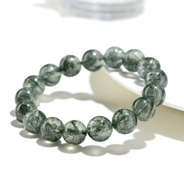 Natural Cat’s Eye Green Apatite Chakra Balance Healing Pendant String – Five Elements Energy – Wealth String Jewelry Stone Necklace - Image 3