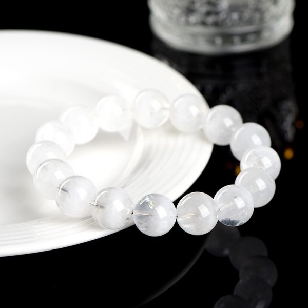 "Five Elements Aura Bracelet - Natural White Illusion Stone, for energy balance and spiritual awakening (sacred layered bead gift)" - Image 3