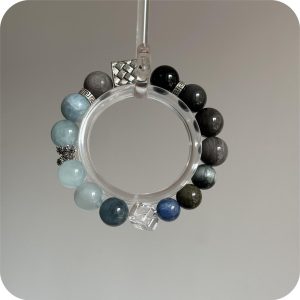 Natural crystal hand string five elements Energy Balance jewelry Water element hand jewelry Silver Flare Stone Aquamarine Eagle Eye Stone Morgan Stone Original jewelry