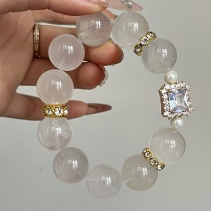 Five elements Energy Balance Natural Crystal white Crystal Hand Chakra Healing hand for original design jewelry bracelet
